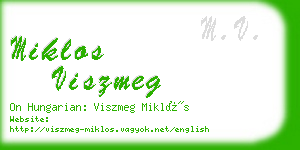 miklos viszmeg business card